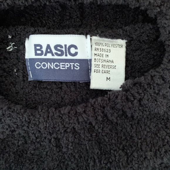 Basic Concepts Black White Sweater, Size M - Picture 3 of 3